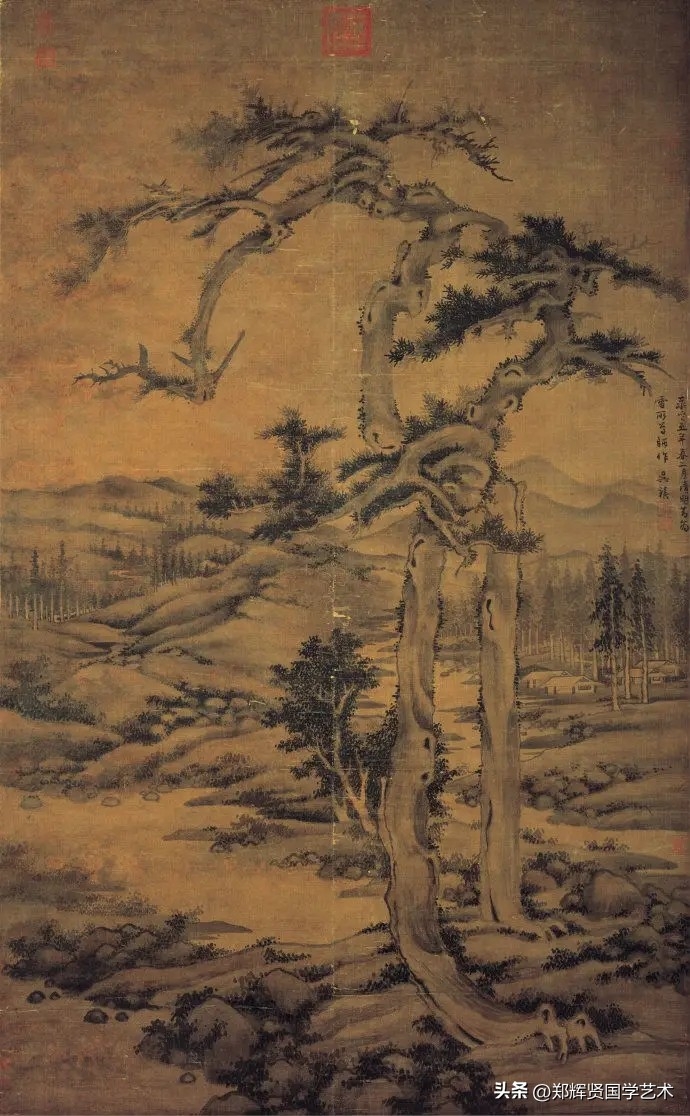 江边垂柳青山一水间，圆缺阴晴依旧起波澜(图2)