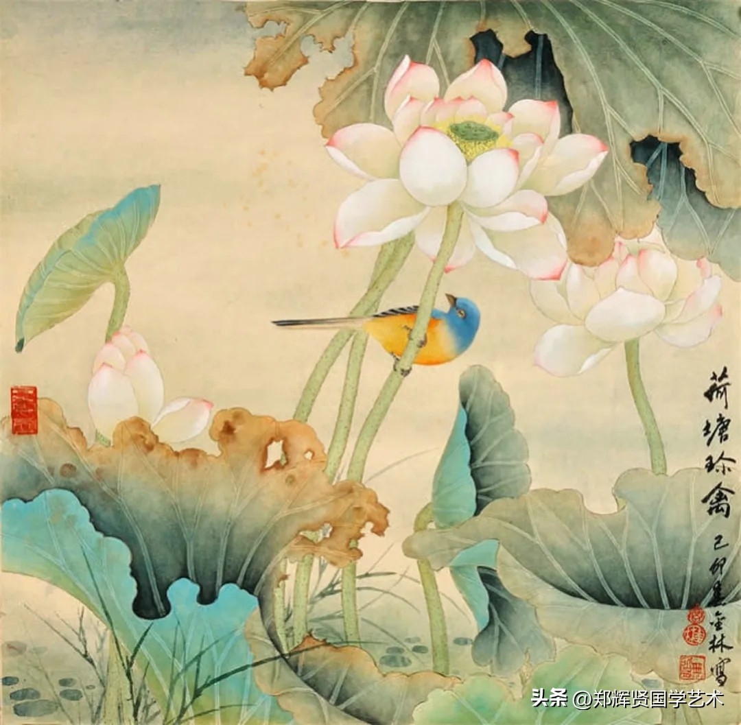 江边垂柳青山一水间，圆缺阴晴依旧起波澜(图4)