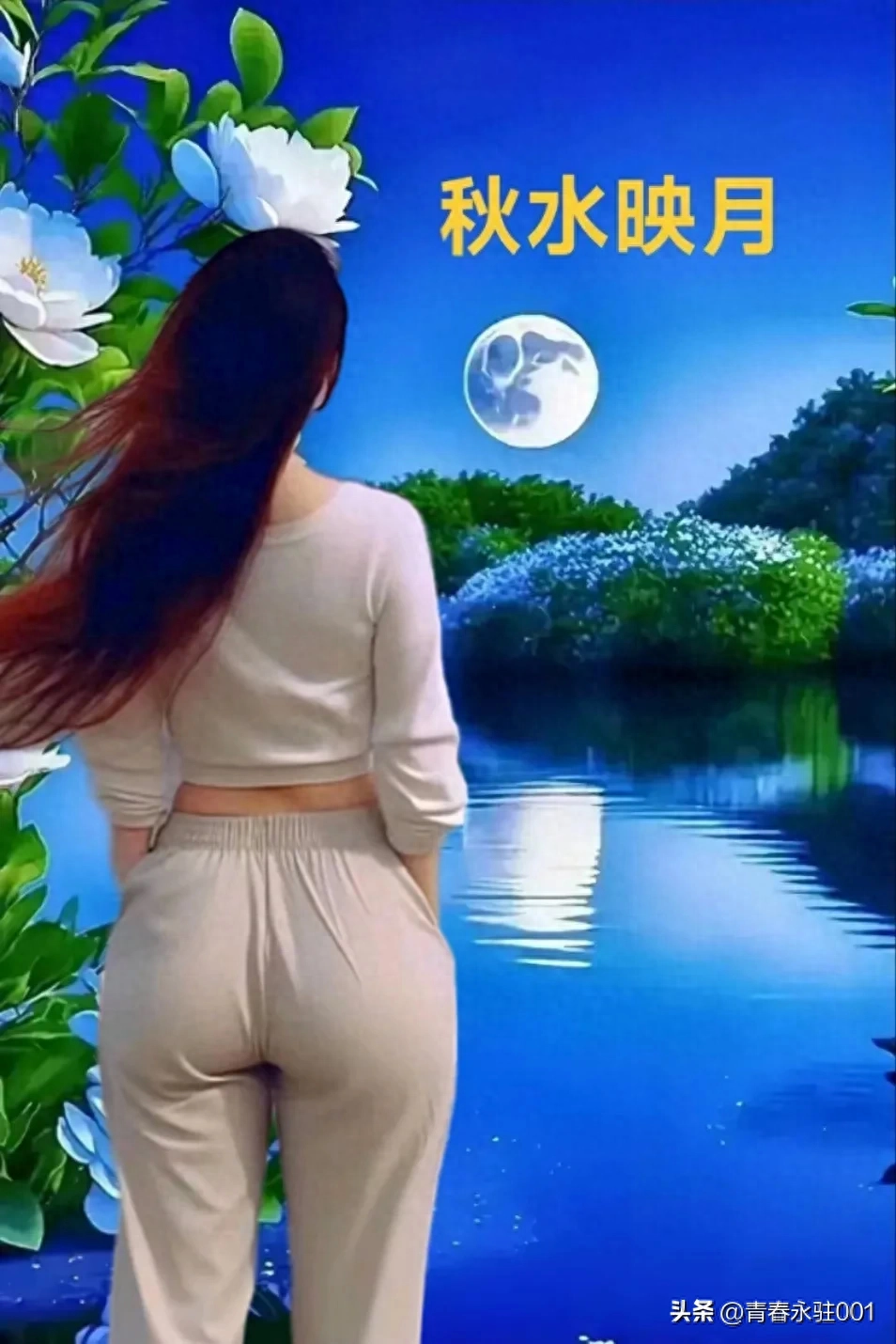 每当看到天边的月、遥遥相望、我就深深思念红尘的过往(图2)