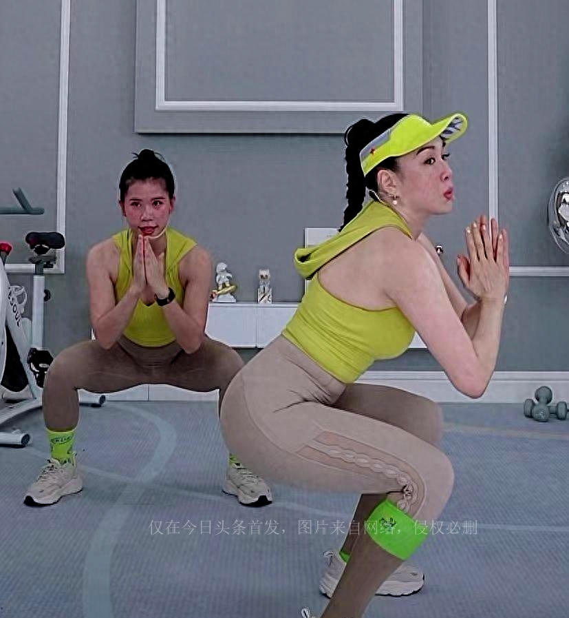 钟丽缇跳操累到上气不接下气，网友们说：还没我身材好(图4)