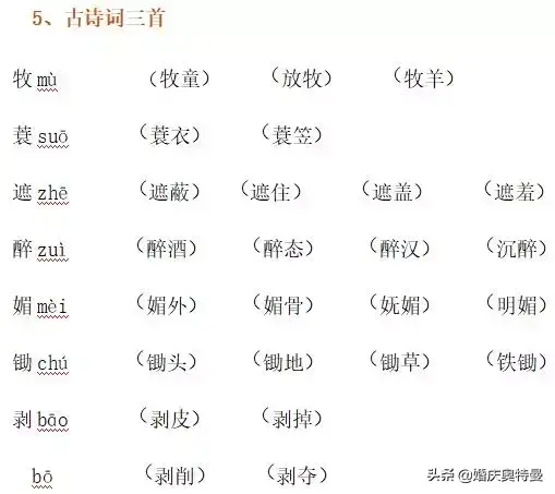 【知识点】人教版五年级下册《第二单元》知识点汇总(图10)