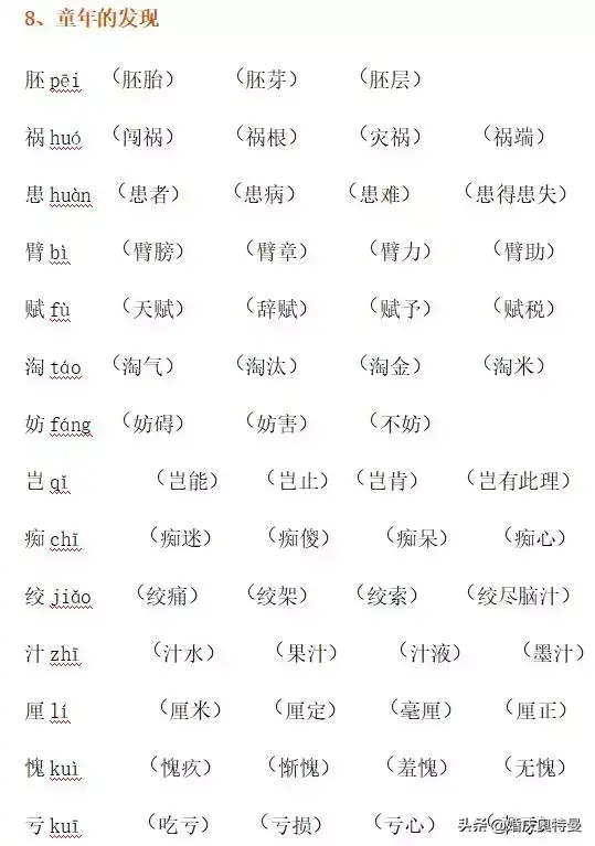 【知识点】人教版五年级下册《第二单元》知识点汇总(图16)