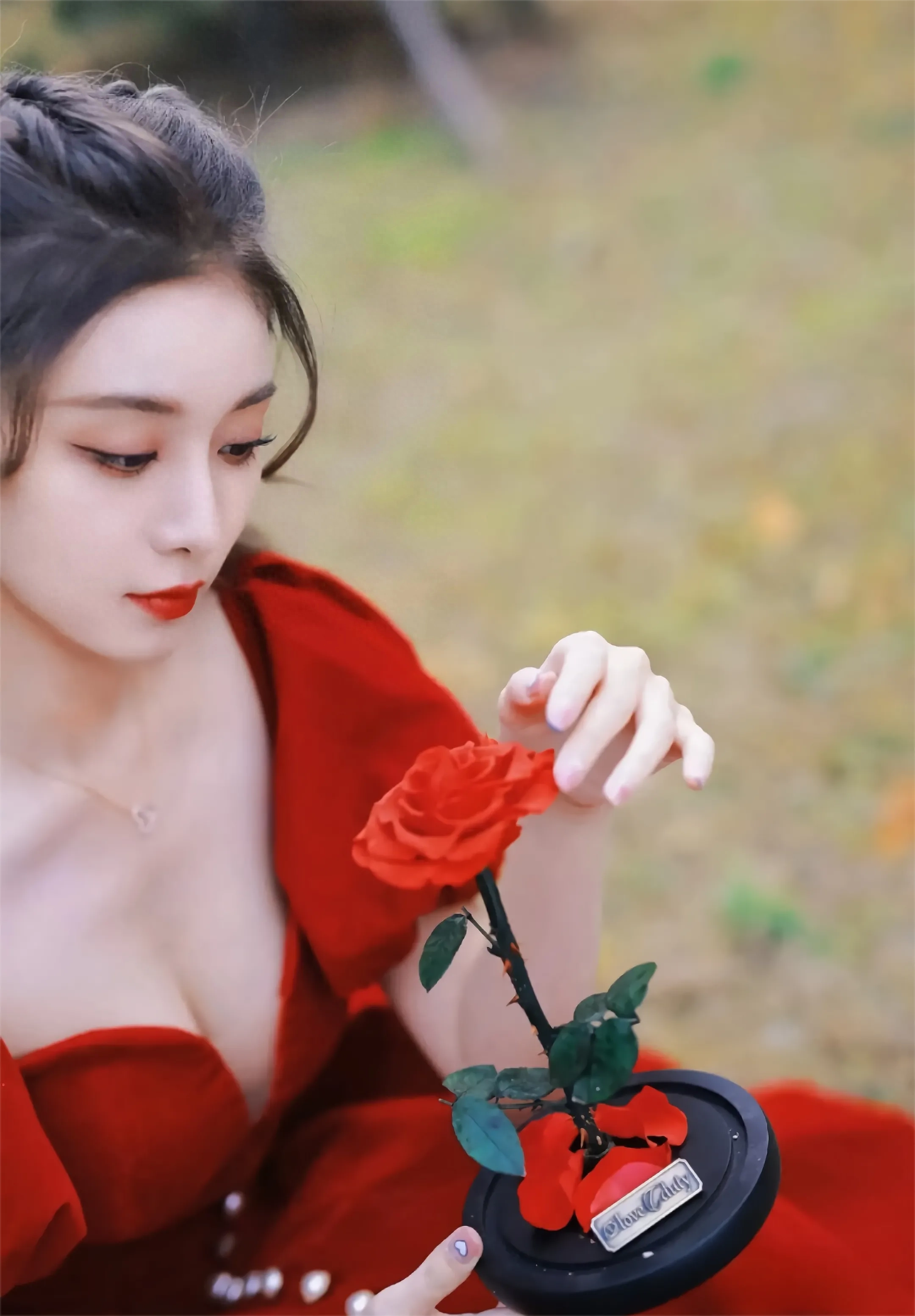 唯美写真：红玫瑰，捧在手掌，感受温柔的触感(图3)