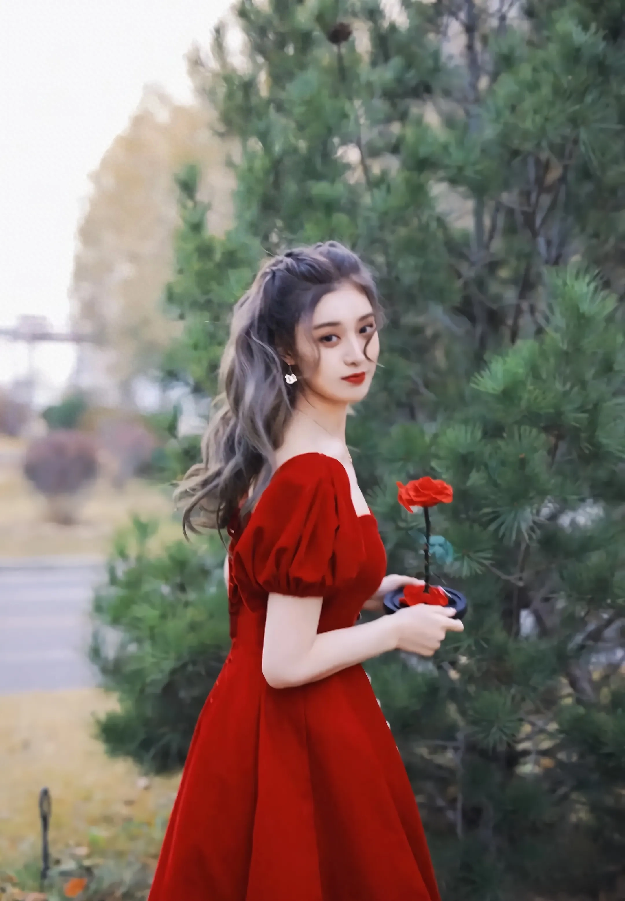 唯美写真：红玫瑰，捧在手掌，感受温柔的触感(图7)