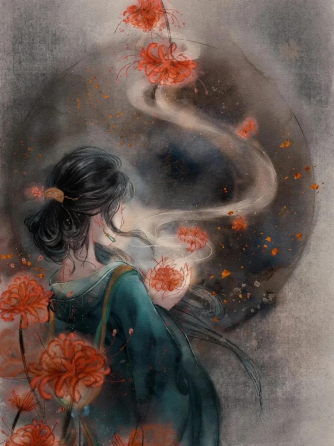 六首古诗词：花影、月影与人影，就这样撩动一帘幽梦里的影影绰绰(图8)