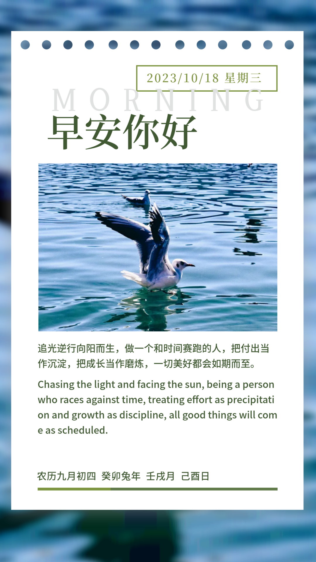 「2023.10.18」早安心语，正能量超棒精美语录句子，祝福问候图片(图2)
