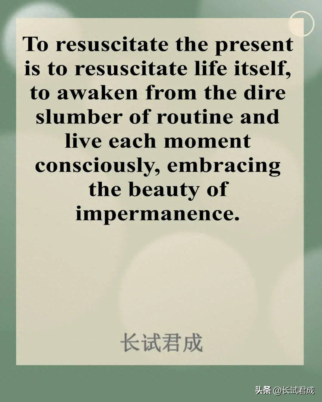 英语励志文案 | Resuscitate(图1)