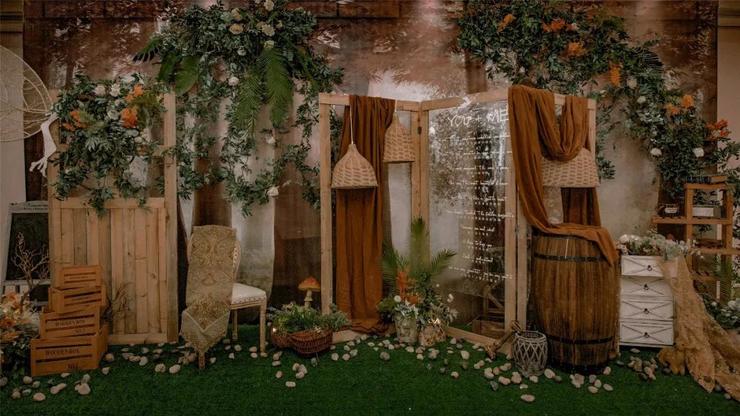 森林绿搭配阳光橙,一场自然原生态的森系婚礼(图7) 森林绿搭配阳光橙,一场自然原生态的森系婚礼(图7)