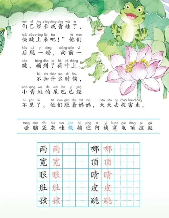 二年级开学第一课《小蝌蚪找妈妈》，记录孩子学习(图3)