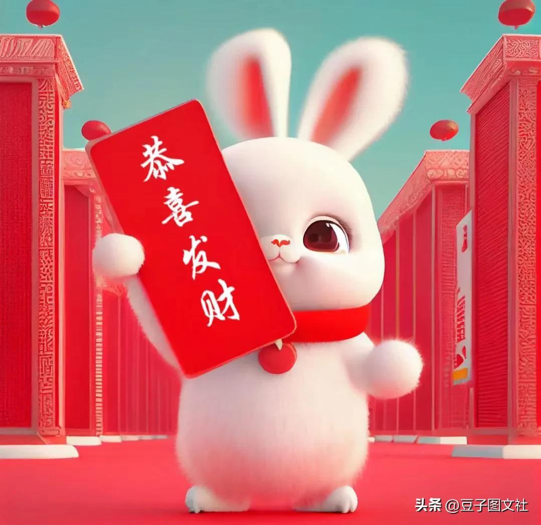 2023新年朋友圈文案+配图，可爱兔兔来袭！(图7)