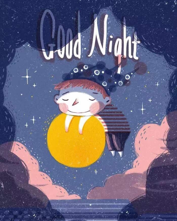 晚安问候语 睡吧，今夜星光月夜皆归你！好梦(图1)