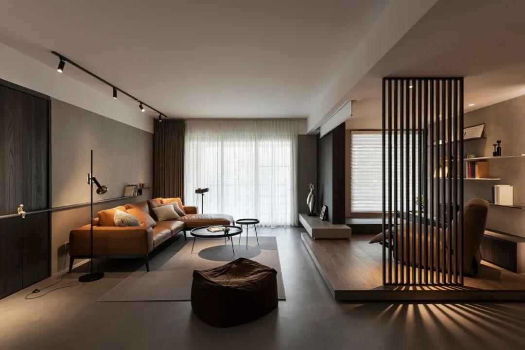 159㎡现代极简，简约奢华暗色调，低调侘寂有情趣(图7)