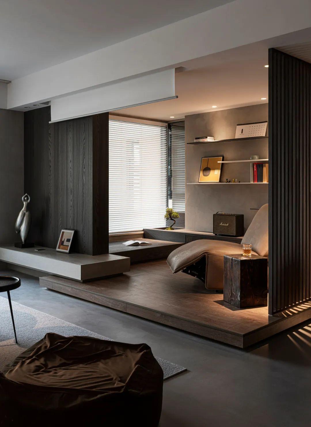 159㎡现代极简，简约奢华暗色调，低调侘寂有情趣(图18)