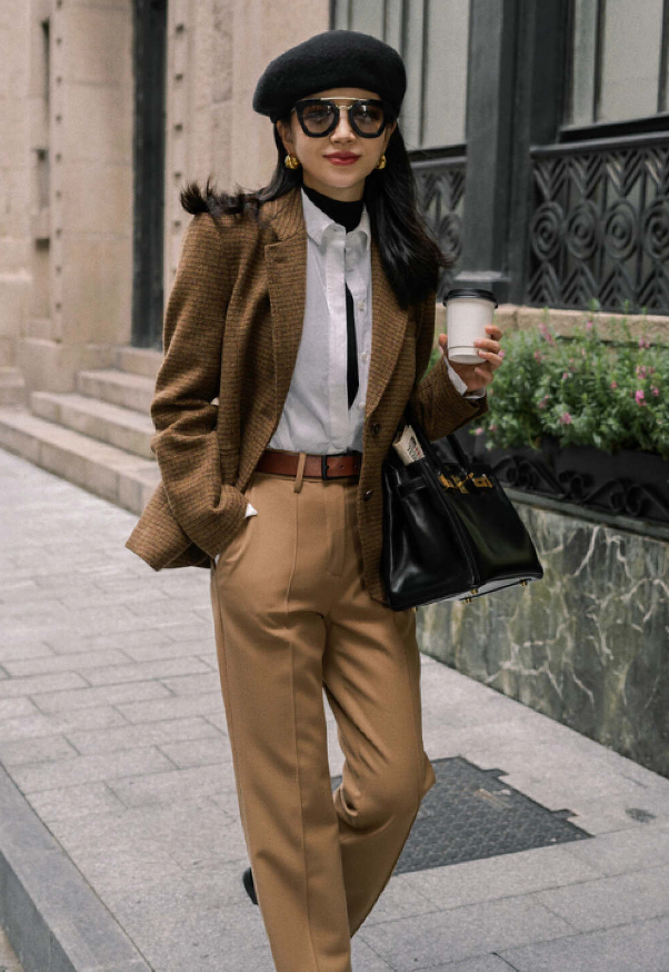 今秋火了一种穿搭叫“美拉德”，6大配色方案，开启秋日氛围美(图9)