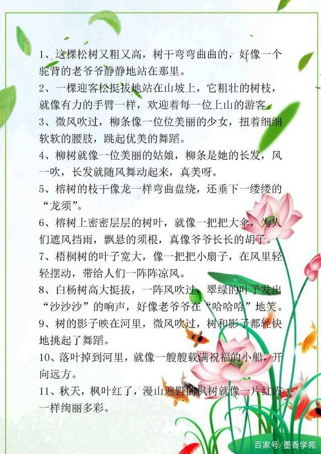 写景作文的相关技巧，开头+结尾，附优美句子积累，很全面(图7)