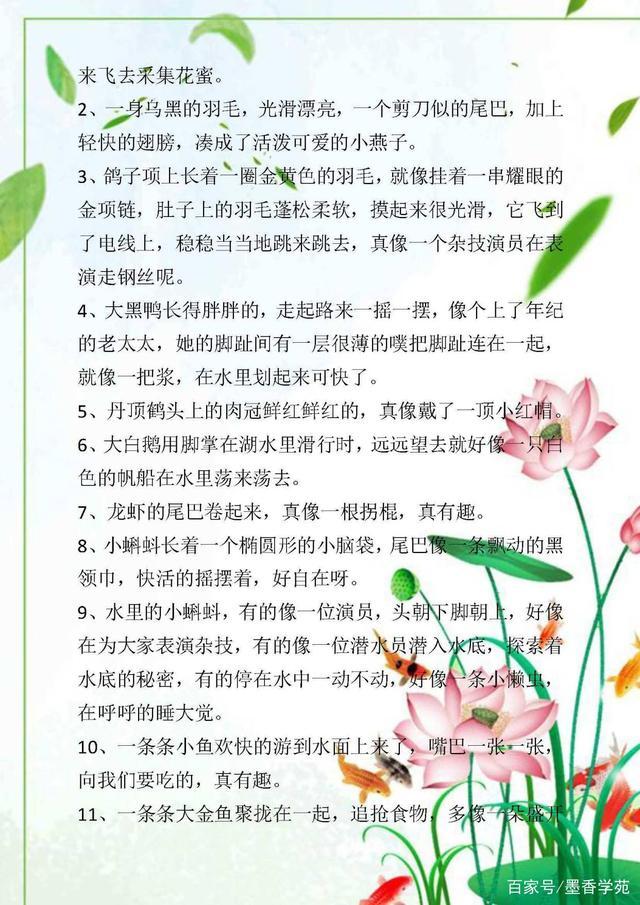 写景作文的相关技巧，开头+结尾，附优美句子积累，很全面(图15)