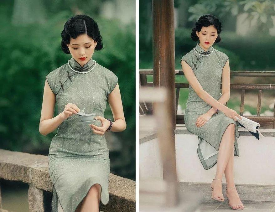 旗袍之美低吟浅唱着一曲江南风情，暗香流韵(图11)