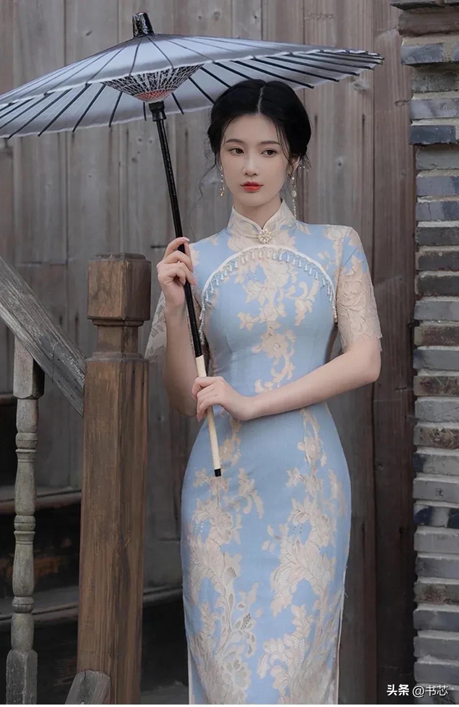 旗袍／裹着诗词的雅韵，摇曳着淡淡的风(图7)