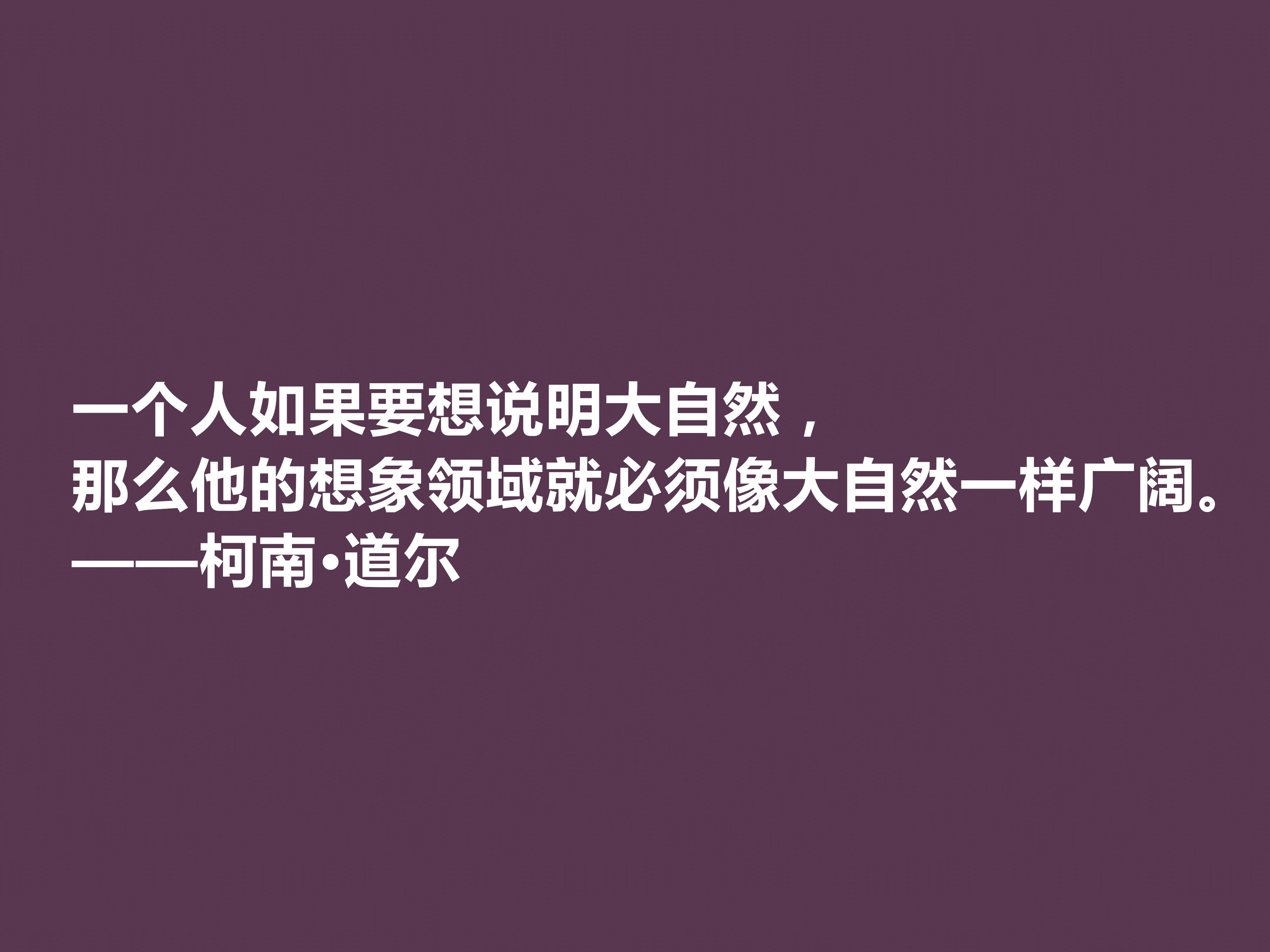 侦探小说家中的王者，柯南·道尔这十句格言，逻辑性极强，受教了(图11)