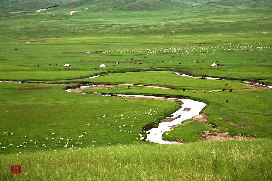 陪你一起看草原系列(一)弯弯的小河(图1) 陪你一起看草原系列(一)弯弯的小河(图1)