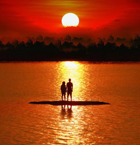 秋天的夕阳，醉天地，美人间。(文)(图2)