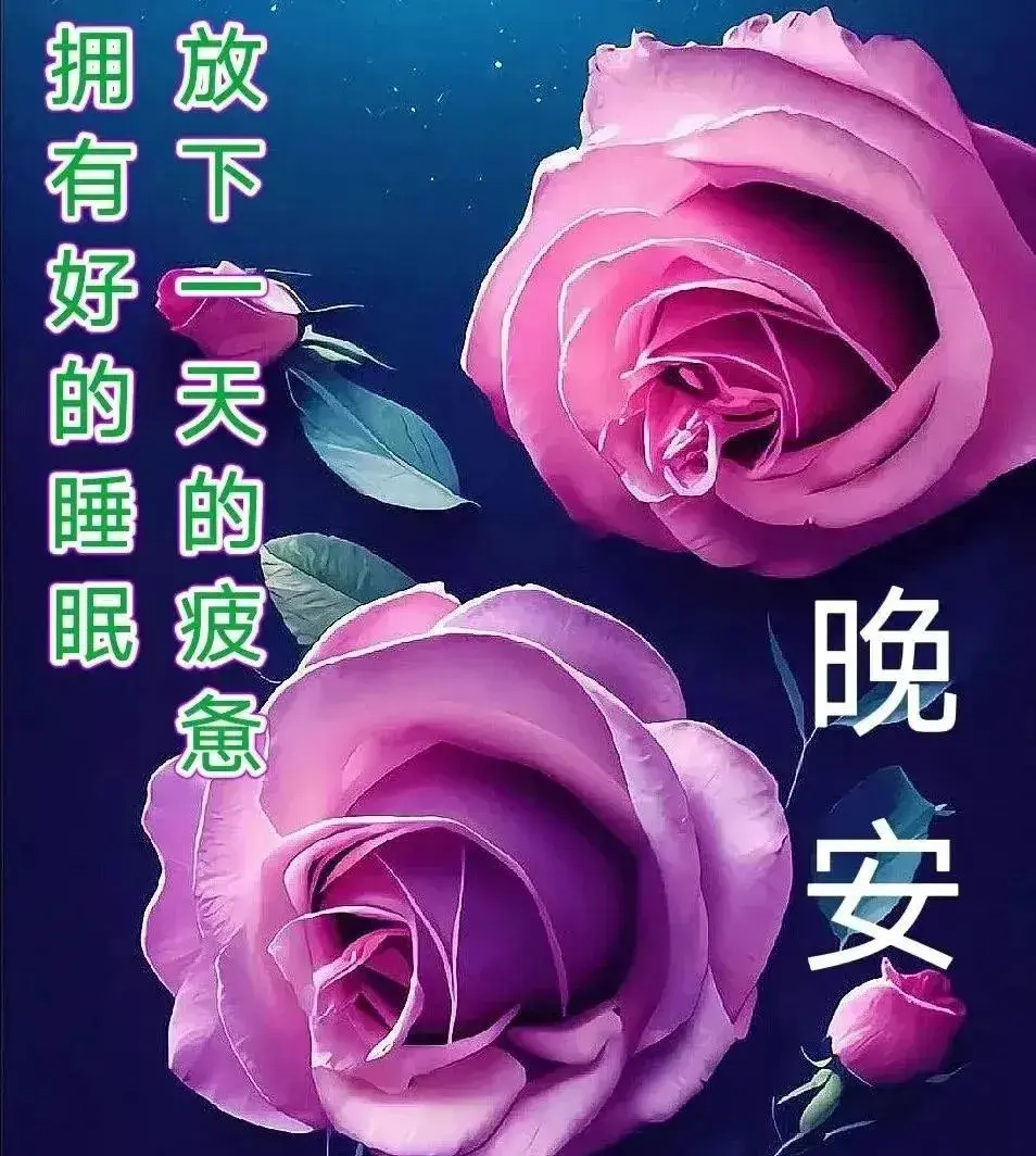 晚上好表情图片，漂亮晚上好表情包，让快乐永远围绕在你身边(图3)