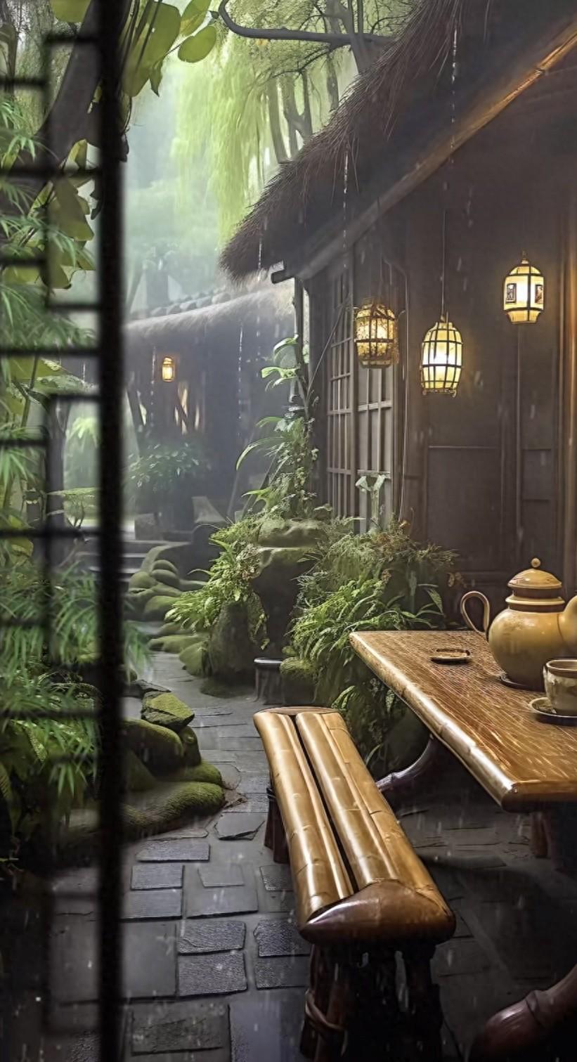 待我了无牵挂，归隐山林，深山亭院为家，远离尘世繁华，你会来吗(图1)