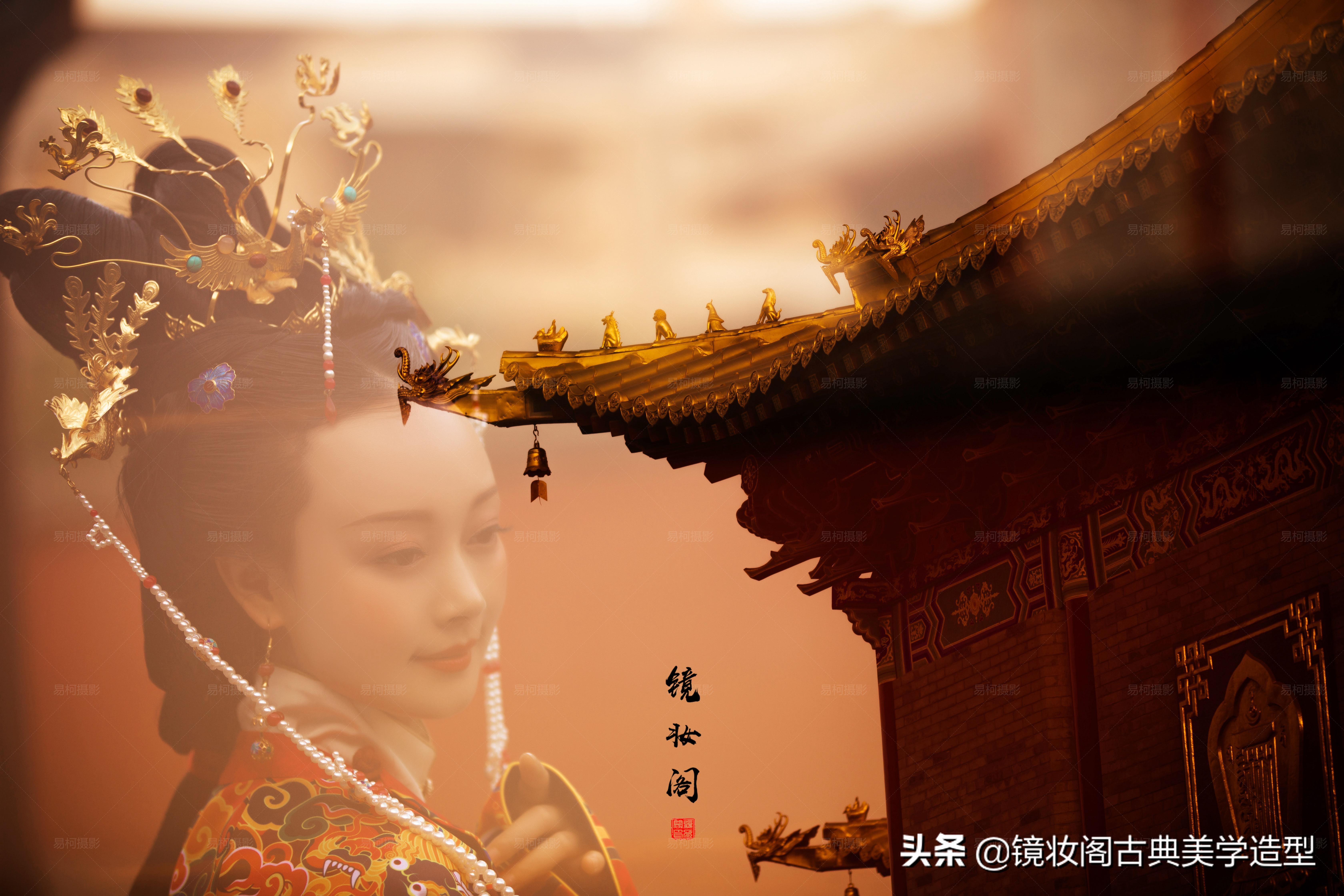 明制婚礼新娘妆容｜许你凤冠霞帔一世无忧，从此清风明月长伴天涯(图15)