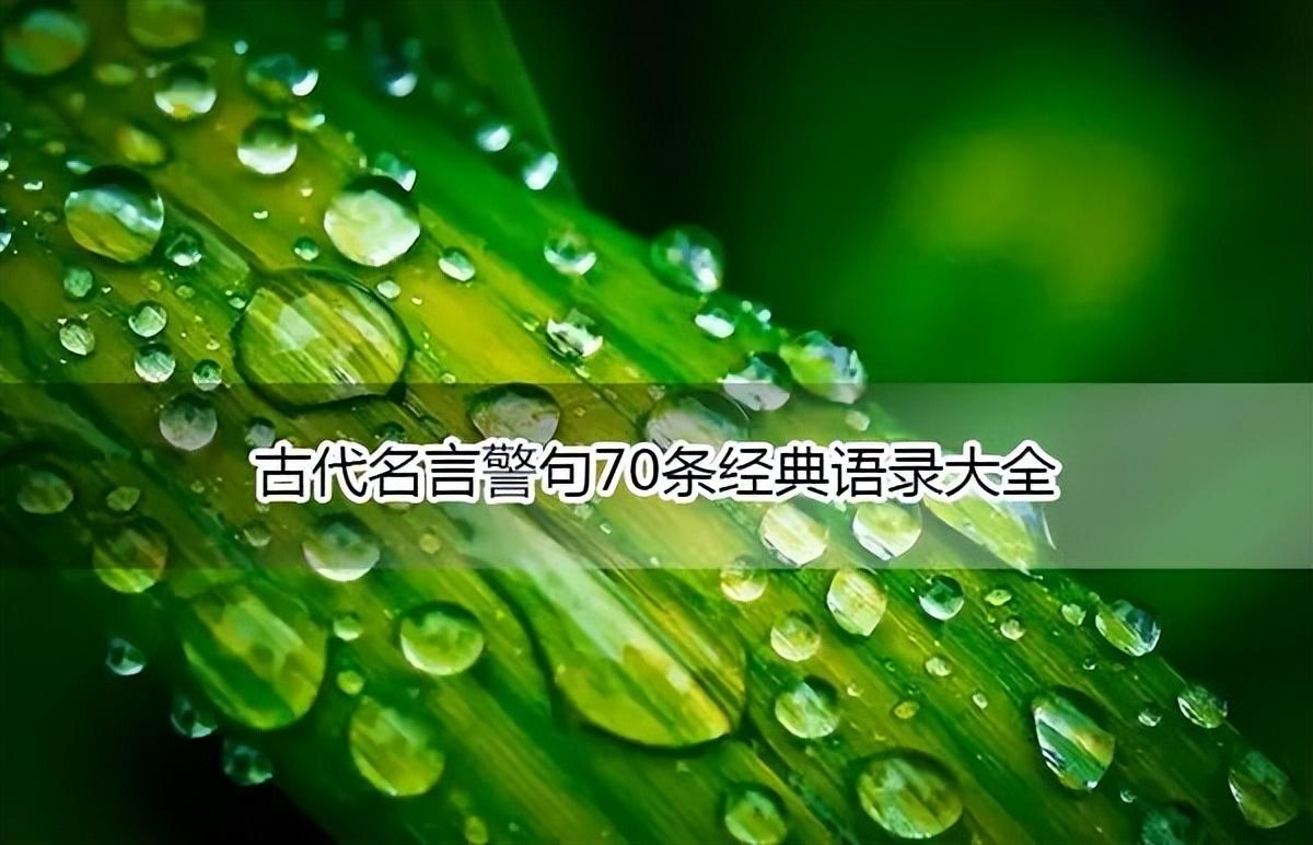 古代名言警句70条经典语录大全(图1)
