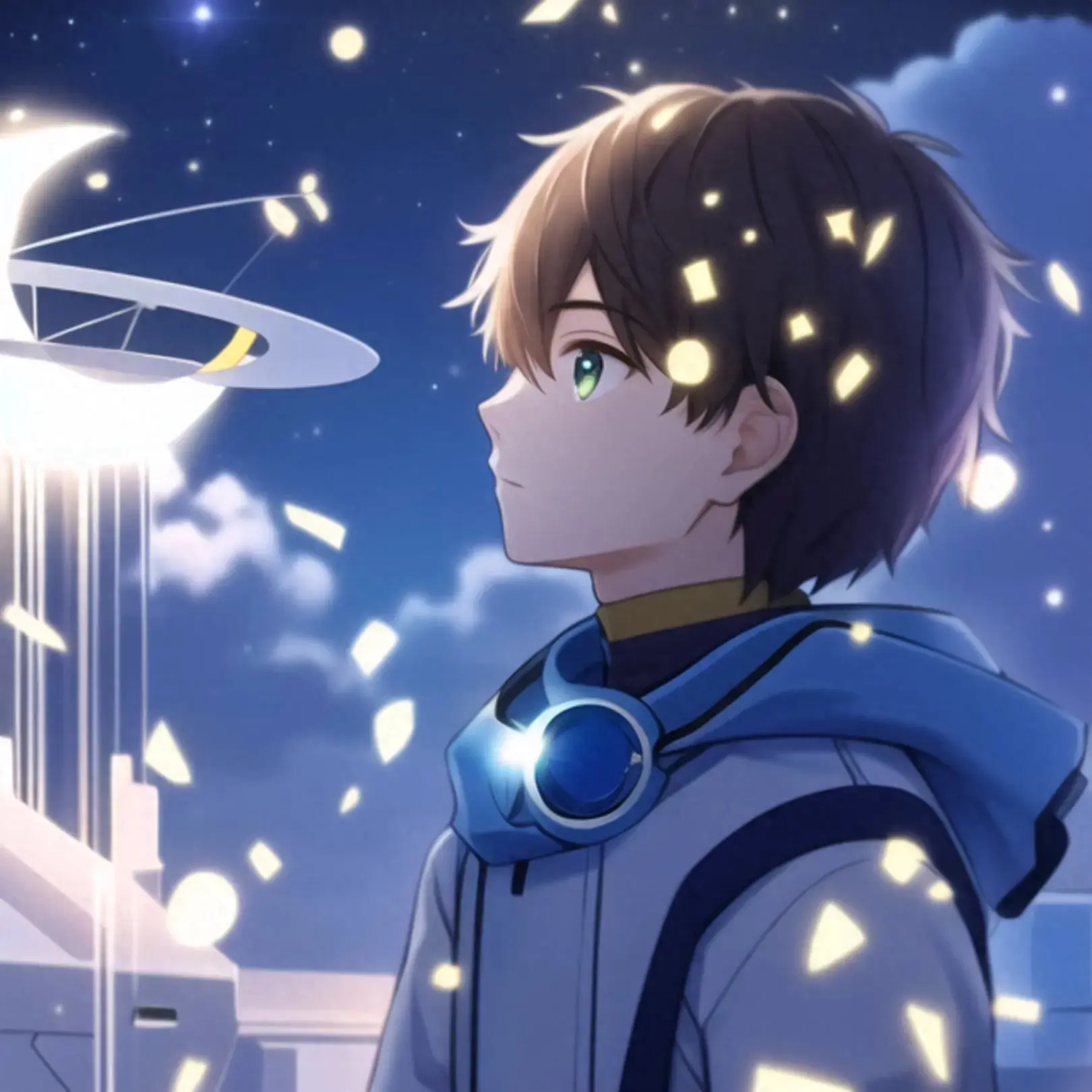 漫天璀璨的繁星，在夜空中只为照亮最好的你。(图1)