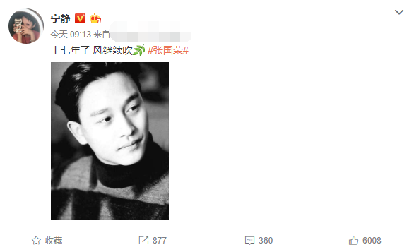 继续宠爱哥哥！袁咏仪深夜悼念张国荣，尹正连续九年缅怀张国荣(图20)