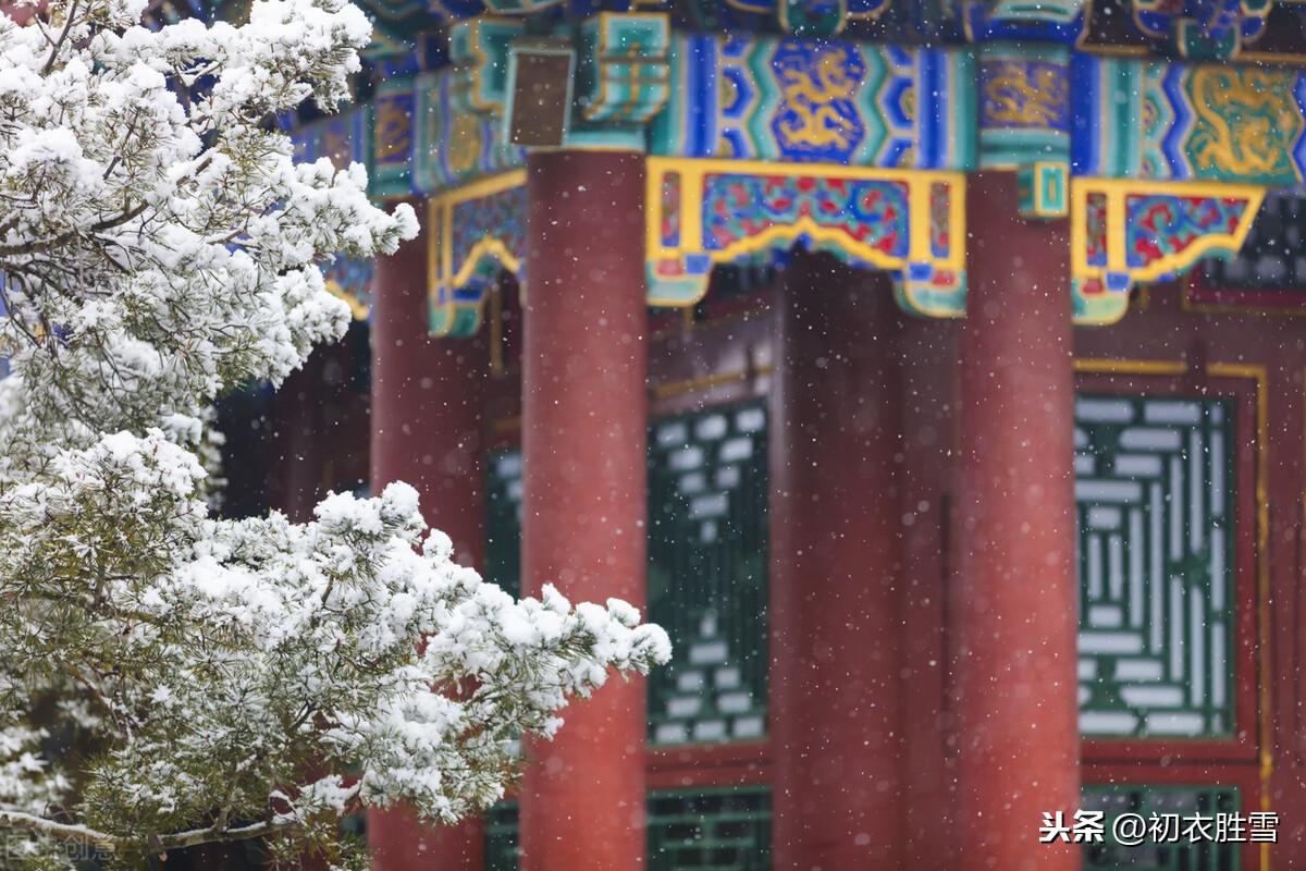 江南初雪六首，风吹雪片似花落，雨雪霏霏(图6)