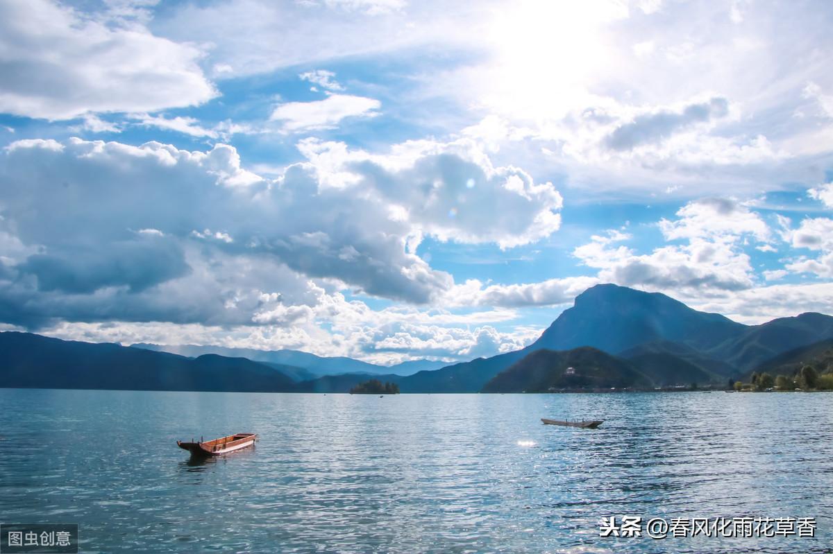天气越来越炎热，水总是能带给人们清凉感，你会描写湖水吗(图2)
