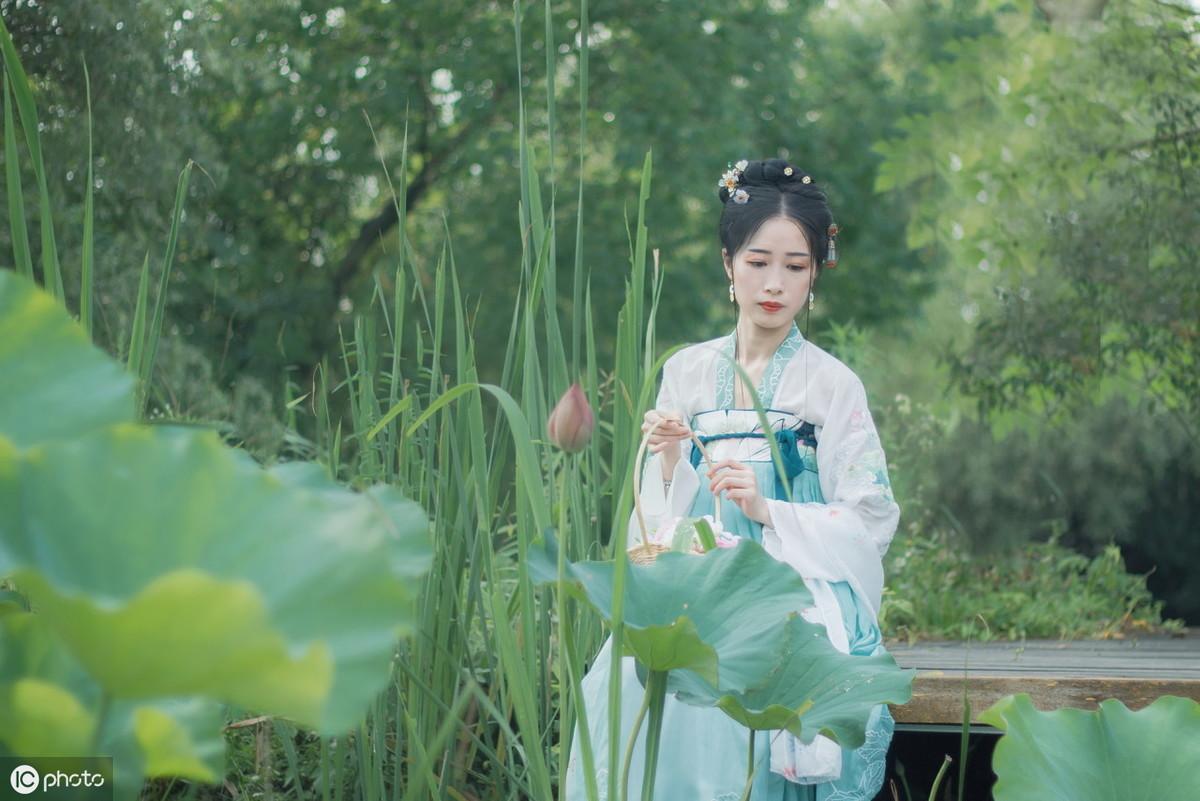 45句描写荷花的唯美古诗词：荷叶罗裙一色裁，芙蓉向脸两边开(图4)