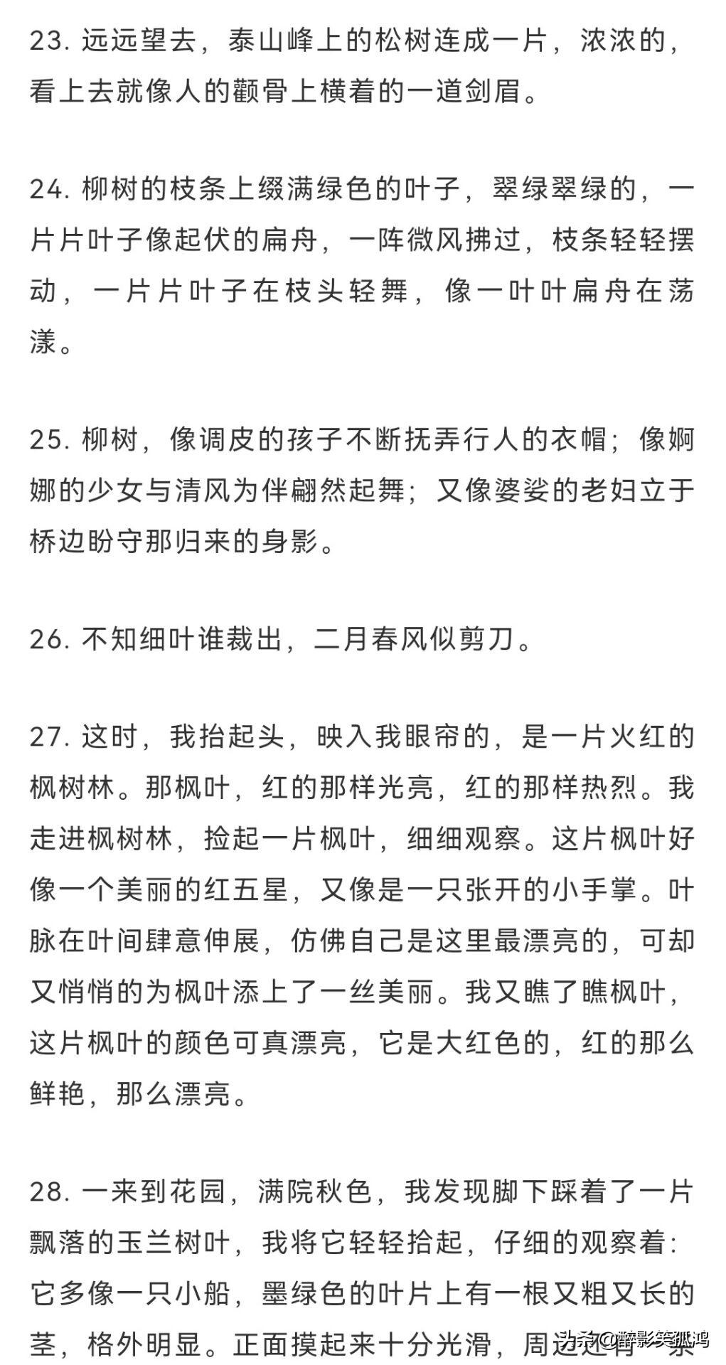 描写自然景物的好句好段,写景作文必备素材,为孩子收藏(图9) 描写自然景物的好句好段,写景作文必备素材,为孩子收藏(图9)