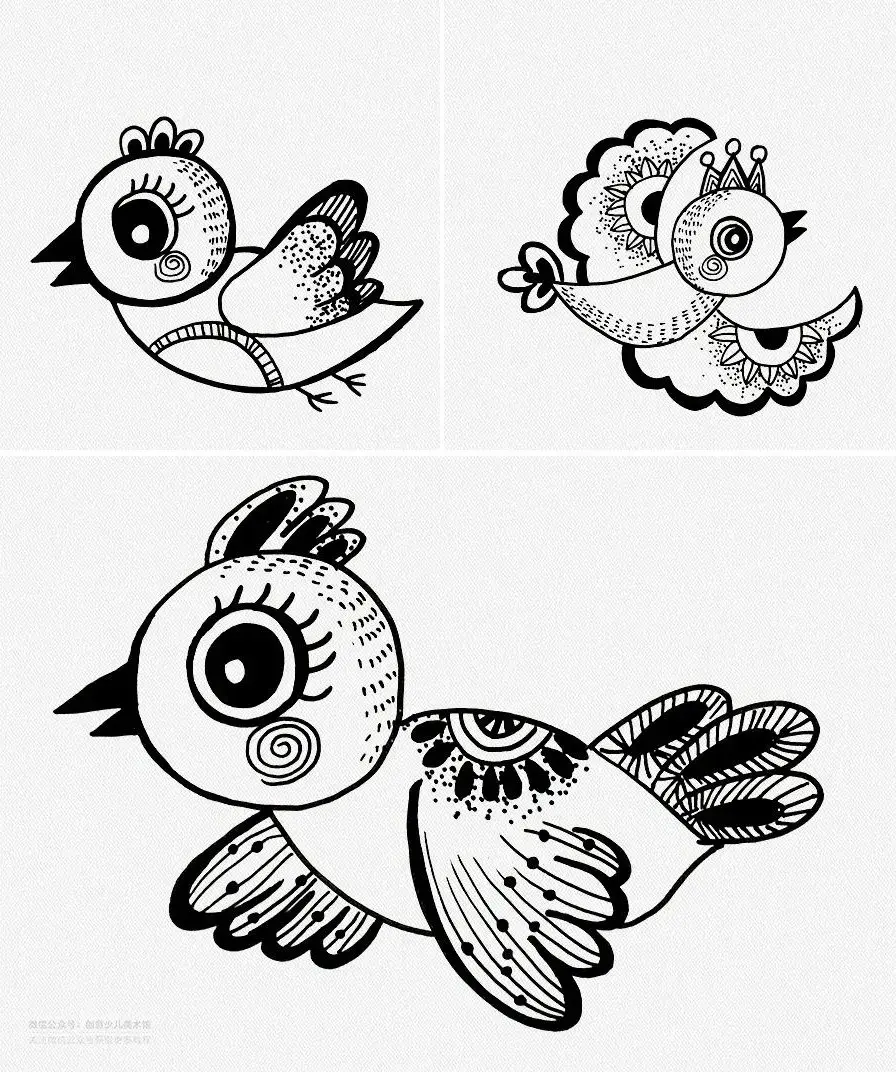 儿童画教程｜秋季趣味线描课程《热闹的森林》(图5)