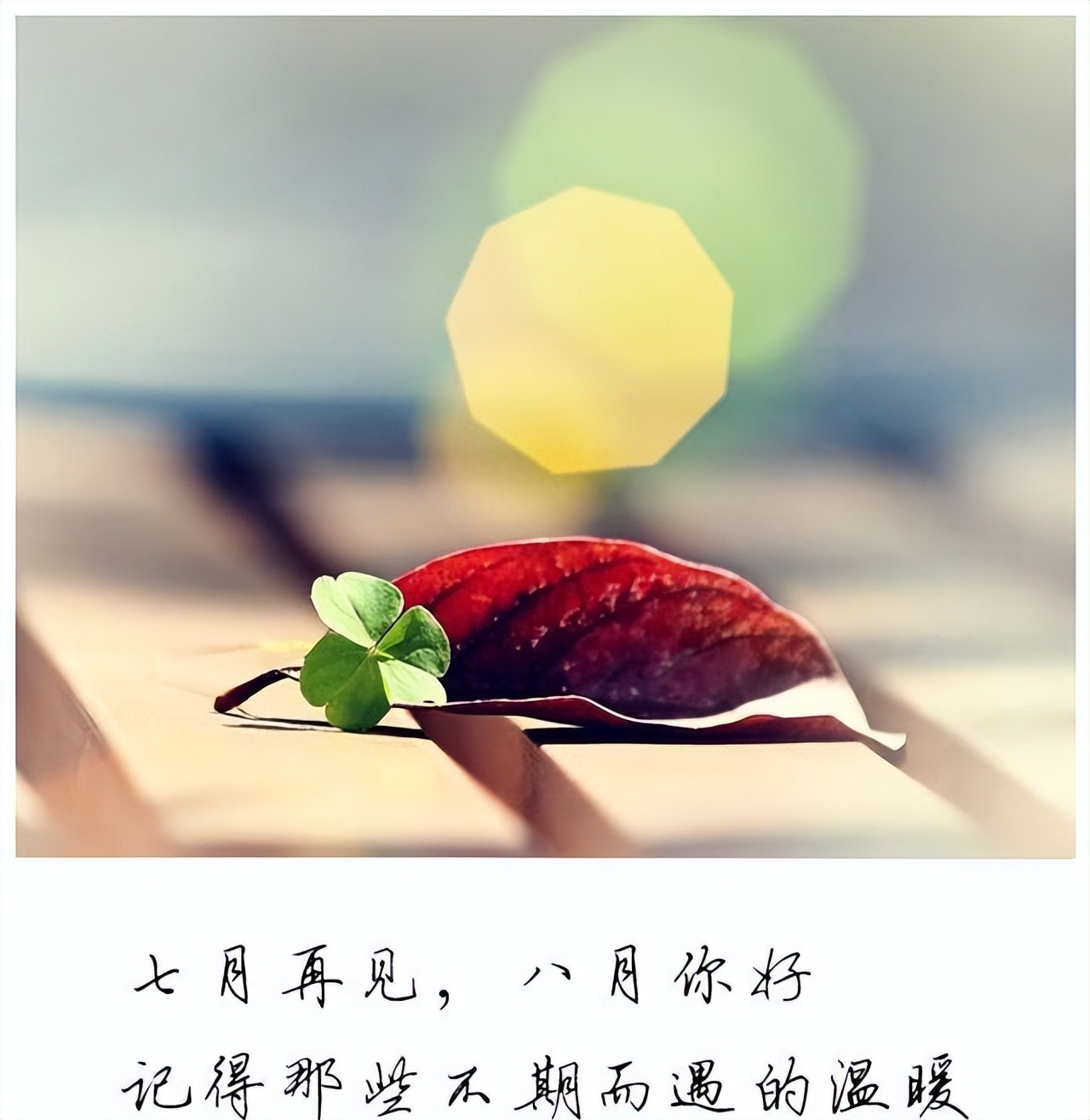 15句7月再见，8月你好的文案，超级治愈（带海报喜欢自取）(图5)