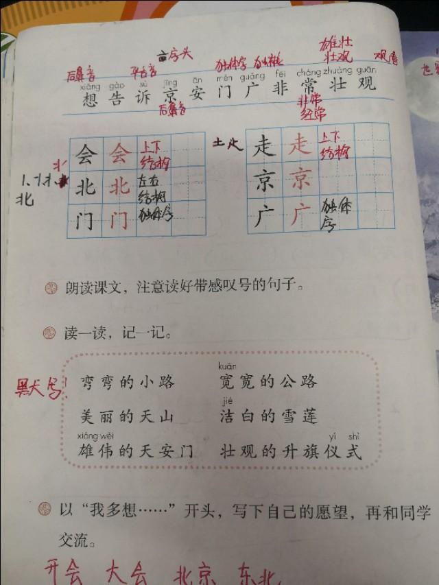 一年级下册2课《我多想去看看》知识点易错点解析(图1)