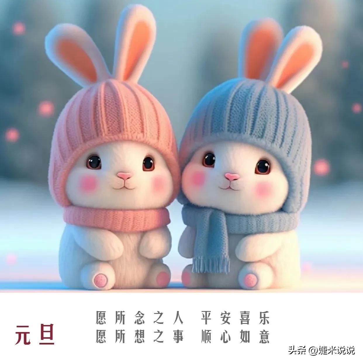 你好2023元旦文案｜兔年图片(图1)