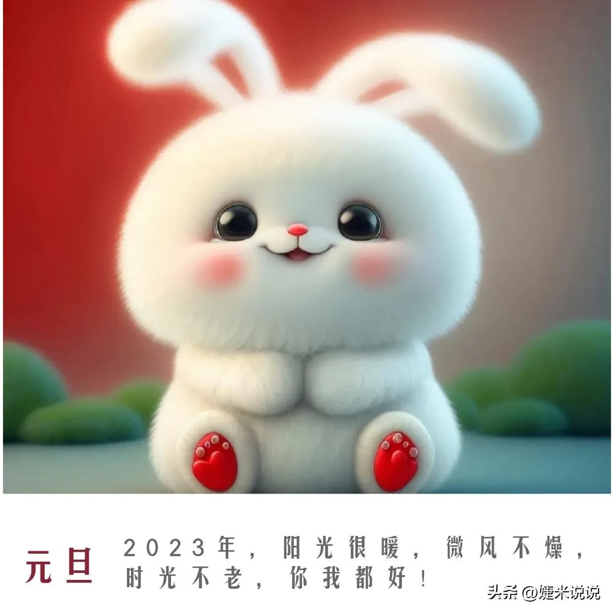 你好2023元旦文案｜兔年图片(图3)