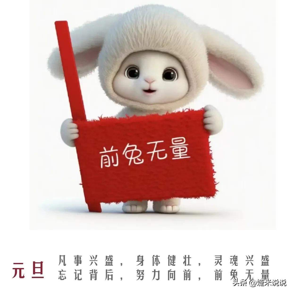 你好2023元旦文案｜兔年图片(图5)