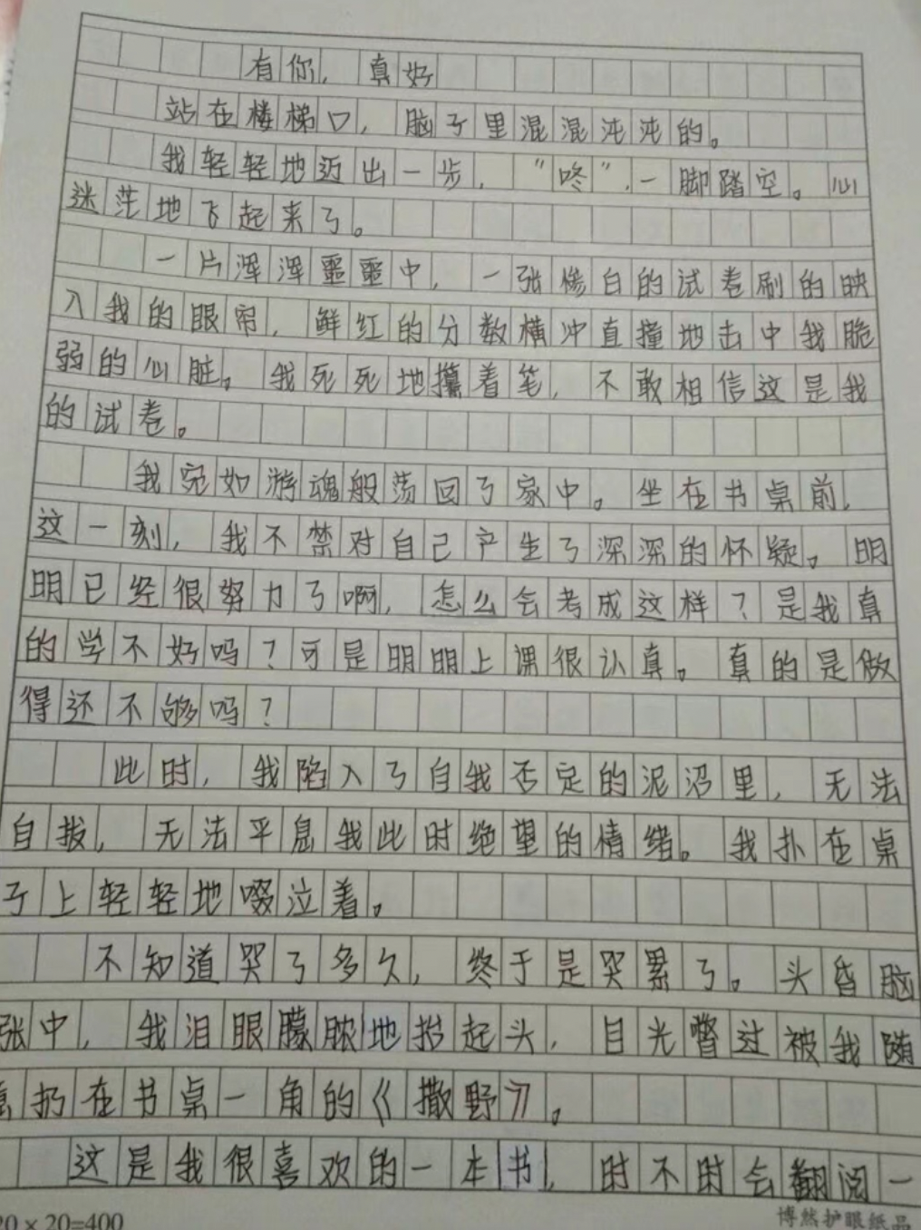 考试作文《撒野奔跑》出分数了，老师一句话评论，与《撒野》有关(图9)