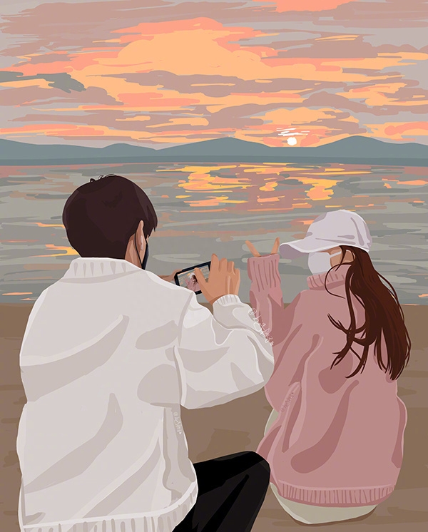 静静地看日落夕阳的唯美文案，拿去发朋友圈(图2)